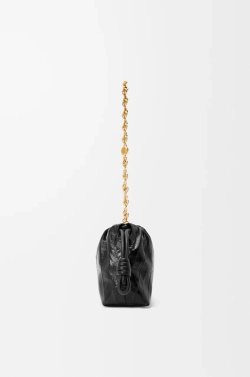 Loewe Сумка-мини Flamenco с имититацией рыбы-миксины, черный