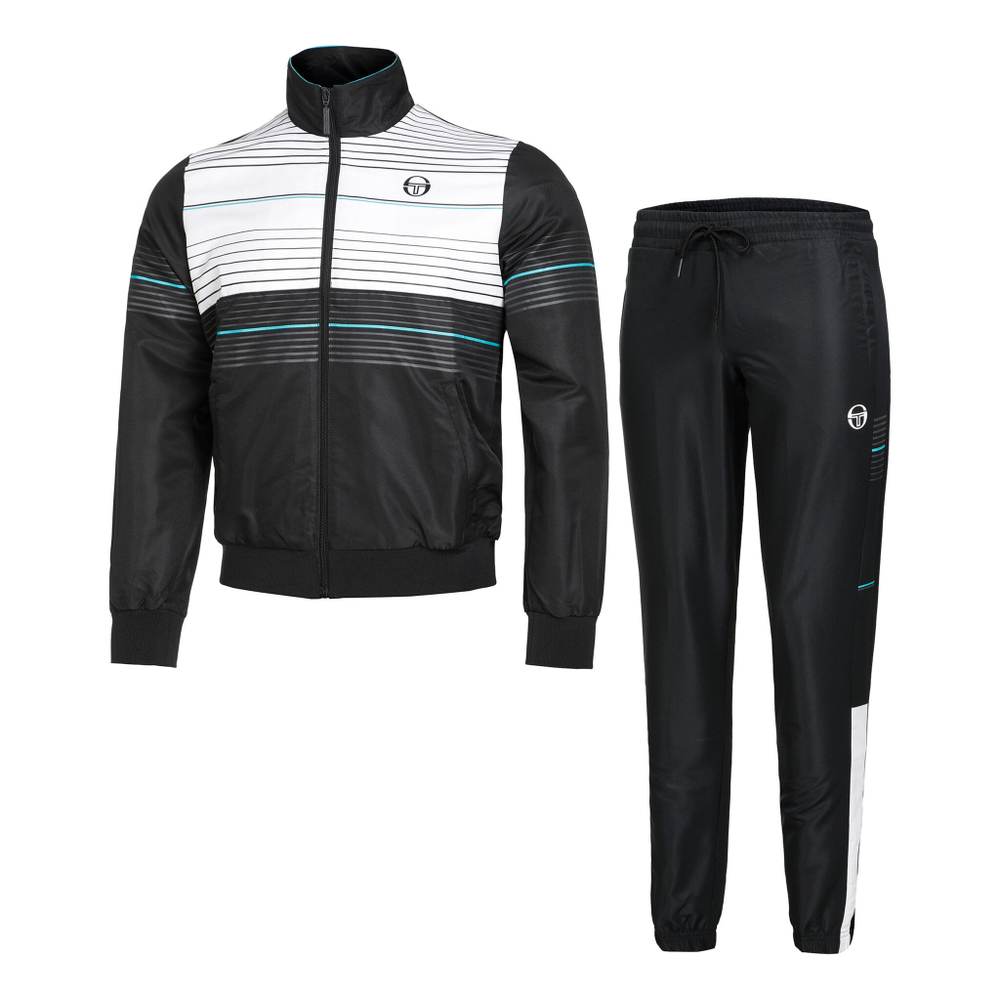 Мужские теннисные Костюмы Sergio Tacchini Spaghetti Tracksuit Men - Black, White