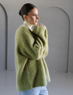 Кардиган альпака фисташковый