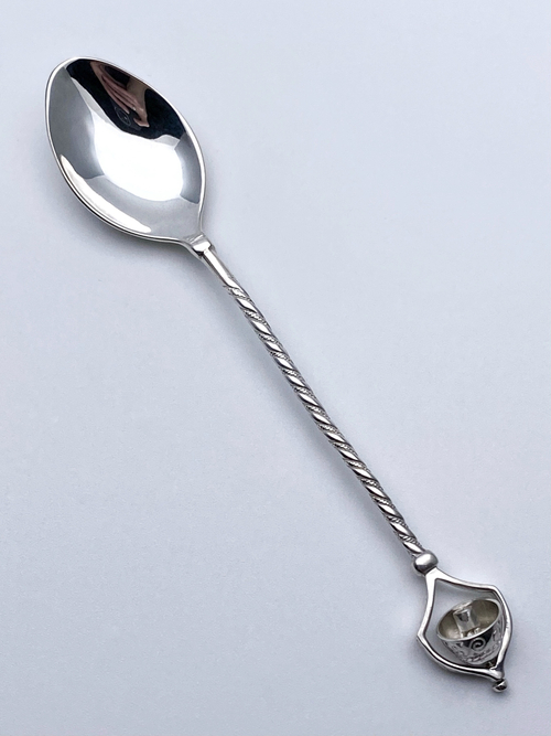 Ложка  из серебра/Чернение