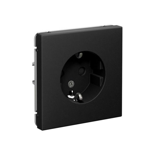 Розетка ArtGallery 16А с заземл. защ. шторки механизм карбон SE GAL001045