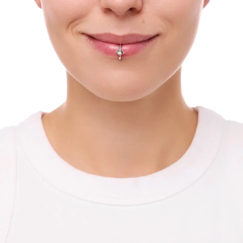 Кафф на губы Поцелуй Меня Нежно – Серебро