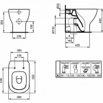 Унитаз приставной Ideal Standard Tesi T007701 белый, безободковый