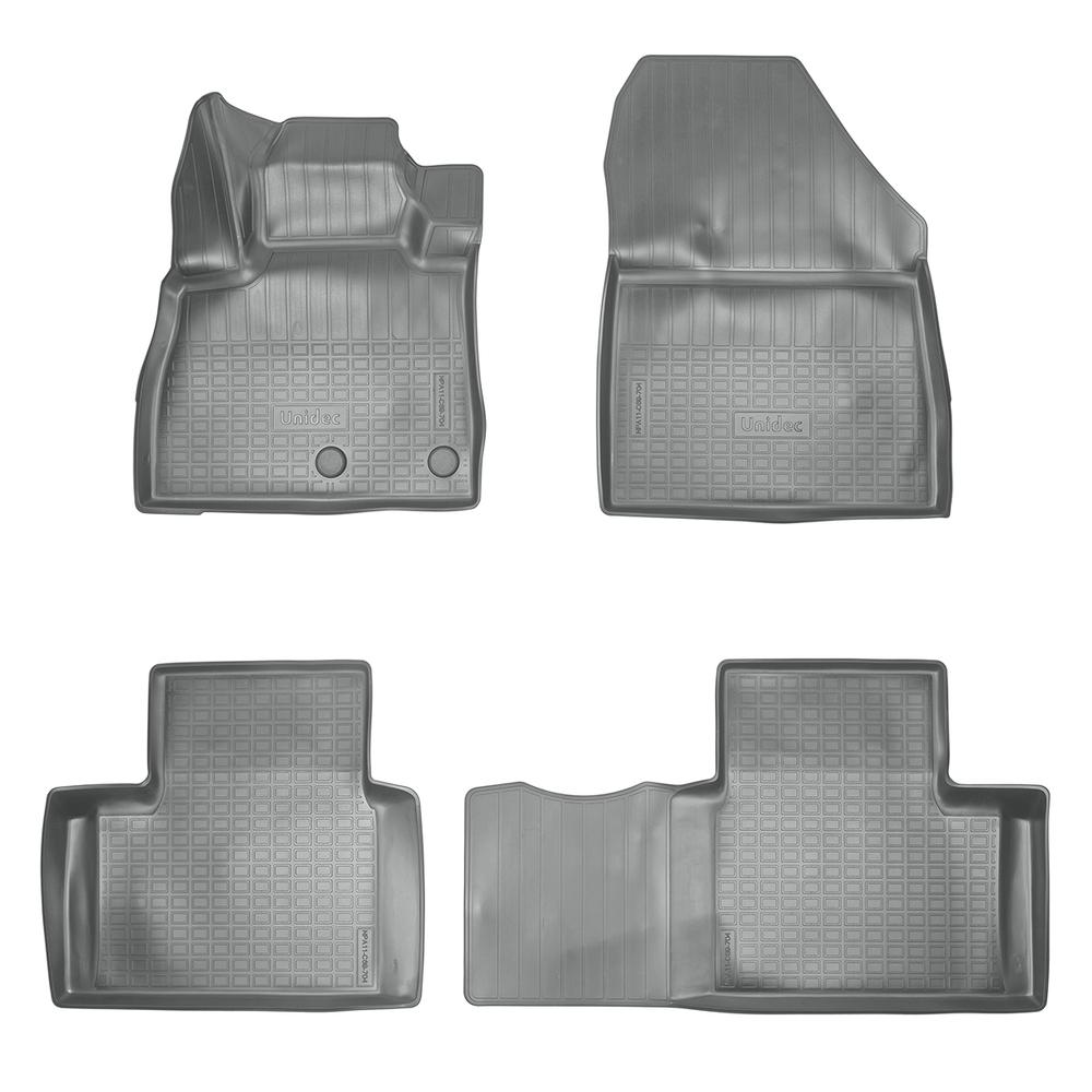 Ковры в салон Norplast/Unidec для Renault Grand Scenic IV (2016-)Полиуретан,Серый,1,2 ряд арт.NPA11-C69-704-2-G