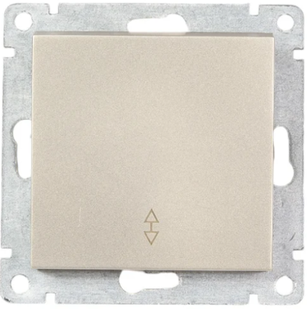 Выключатель проходной одноклавишный UNIVersal серия афина, с/у, 10а, 220в, шампань еврослот A0025-Br