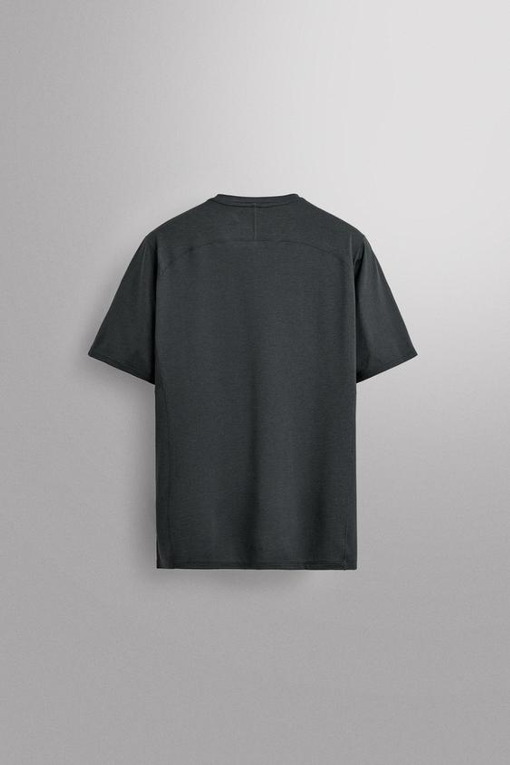 ZARA ТЕХНИЧЕСКАЯ ФУТБОЛКА ИЗ РЕЛЬЕФНОЙ ТКАНИ, ЧЕРНЫЙ МЕЛАНЖ