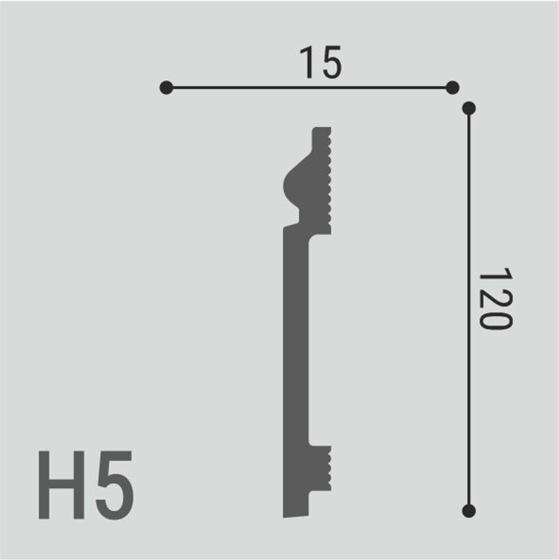 Плинтус напольный  XPS POLYMER Н 5 120/15