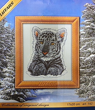 "Тигренок в снегу"-142 вышивка