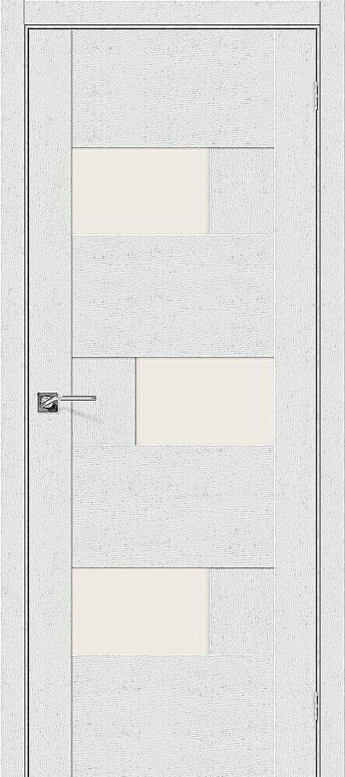 Дверь Легно-39 / Цвет Virgin / Стекло Magic Fog / Двери Браво