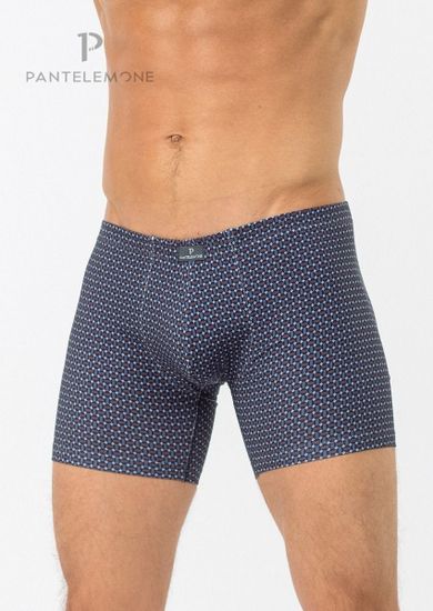 Трусы мужские боксеры удлинённые Pantelemone PMHL-1316, геометрия синяя