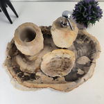 Набор из окаменелого дерева 4 предм Fossil Set NF-63066 поднос 30см*44см