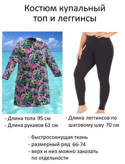 Купальный костюм 17260-17258 тропические цветы