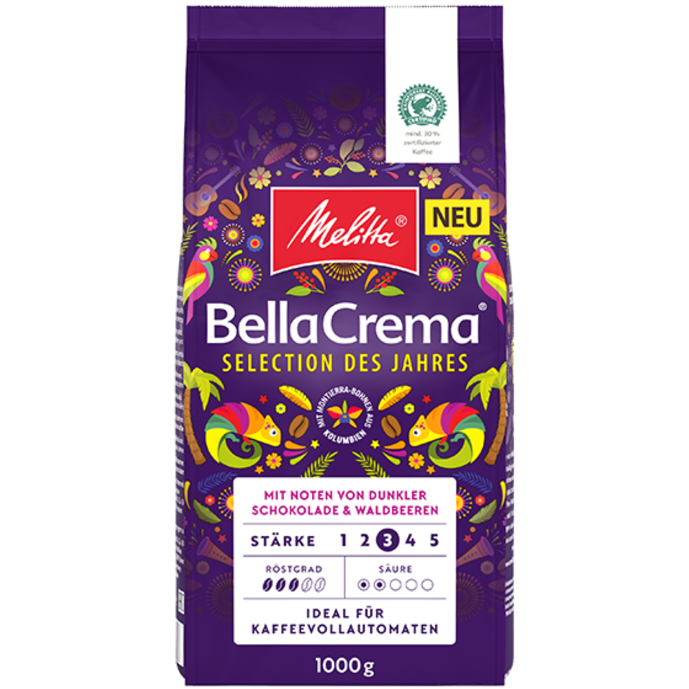 Кофе в зернах Melitta Bella Crema Коллекция года, 1 кг, 2 шт