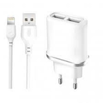 СЗУ с кабелем lightning 1USB 1.0A White Maverick**