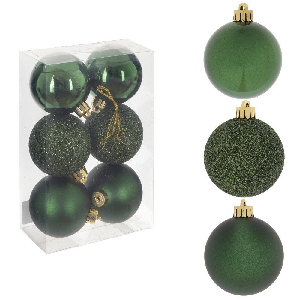 GAEM Набор из 6шт Украшение новогоднее "Шар", D 6 см, L6 W6 H7,5 см