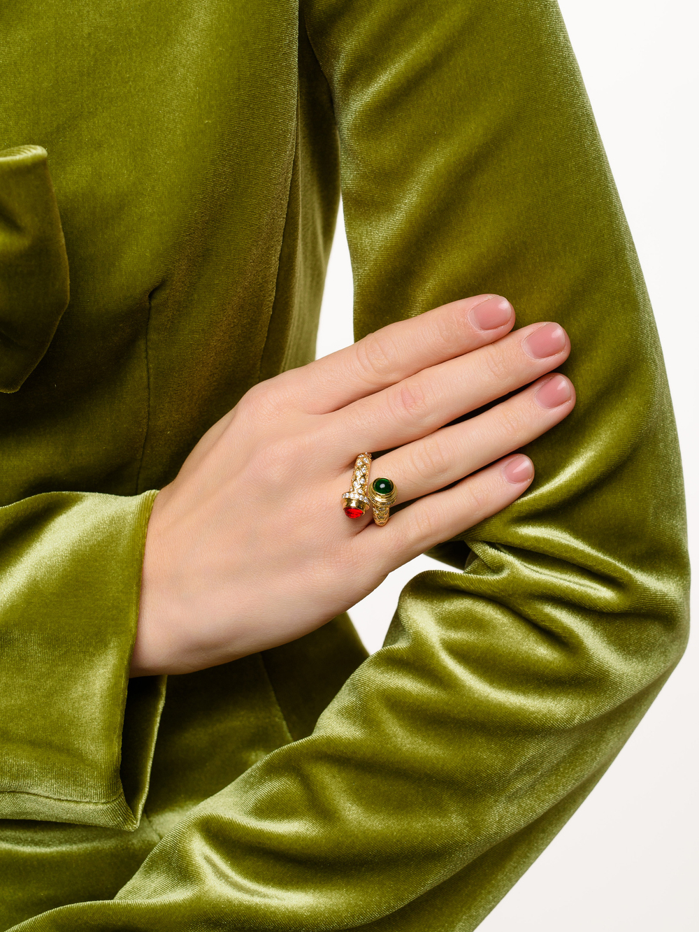 Кольцо "Glass painting" Gold