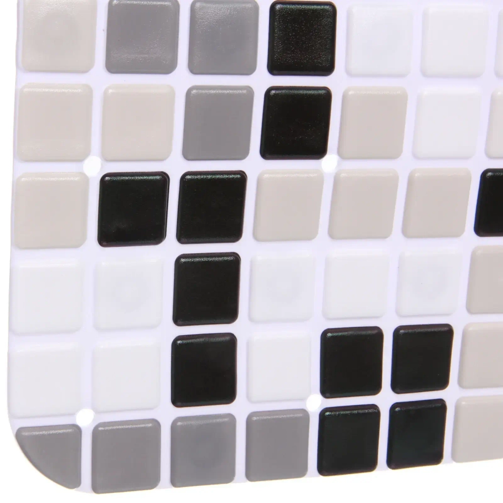 Коврик в ванну 64х34"Орегон» серо-черный