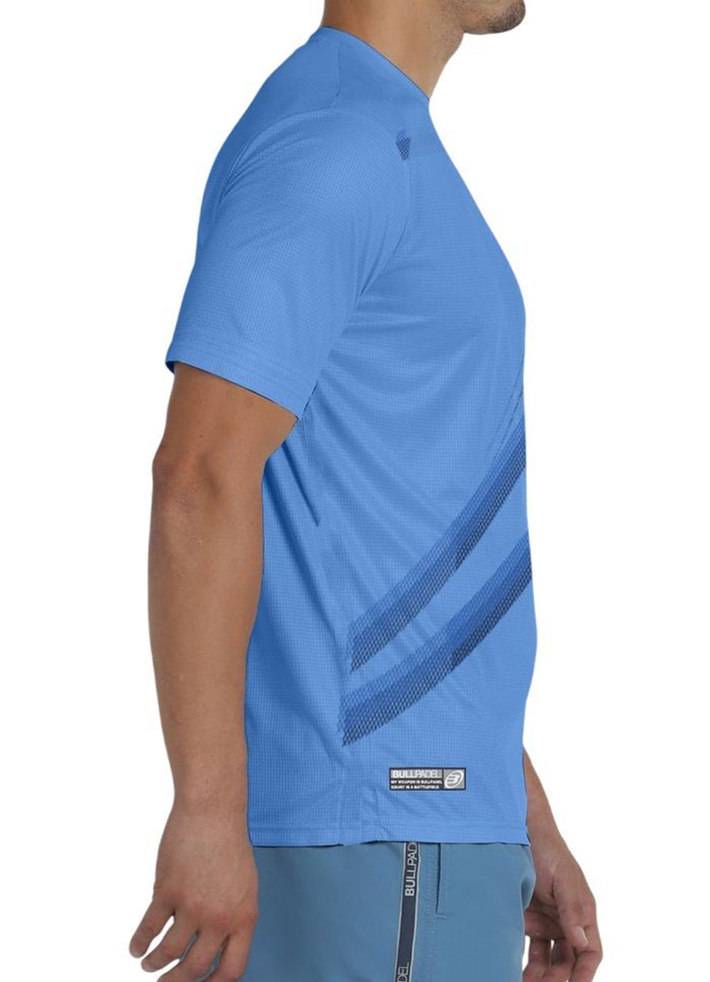Мужская теннисная футболка Bullpadel Beque - небесный