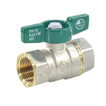 Кран шаровой латунь хром R251W Ду 32 Ру42 ВР бабочка зеленая Giacomini R251WX026