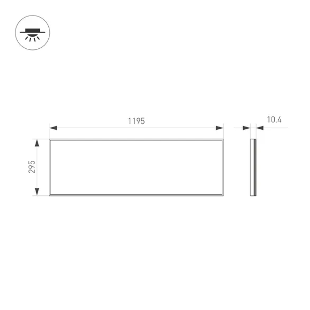 Панель IM-S300x1200-40W White6000 (WH, 120 deg, 230V) (Arlight, IP40 Металл, 3 года) 023153(2)