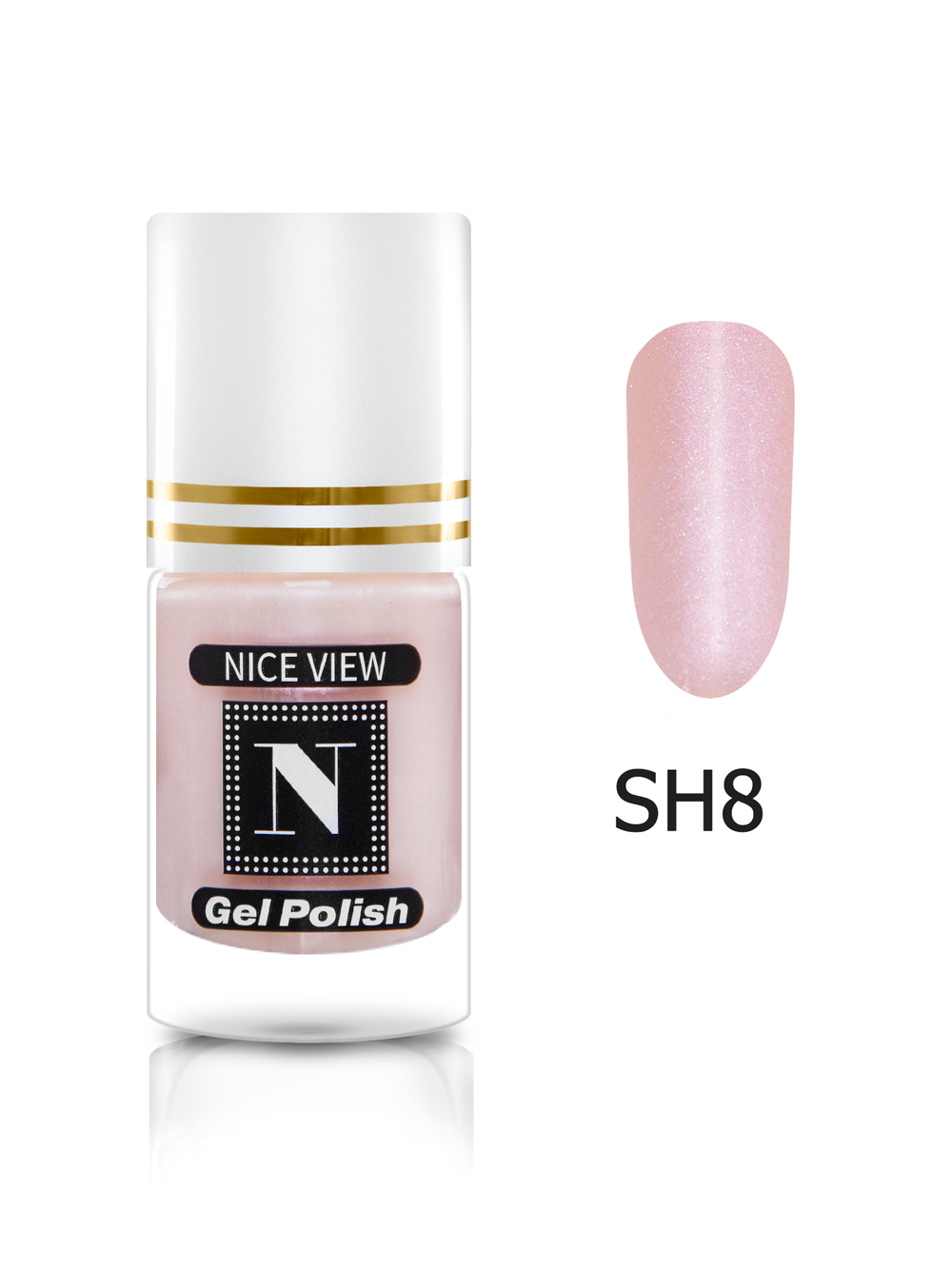 Nice View Гель-лак для ногтей Luma Shimmer, SH-008, Antique White, 12 мл