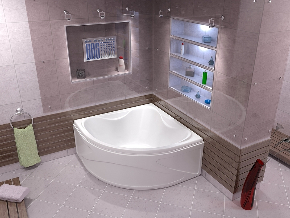 Акриловая ванна Bas (Бас) Риола 135х135, с каркасом