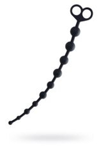 Черные анальные бусы Cephei - 33,5 см.