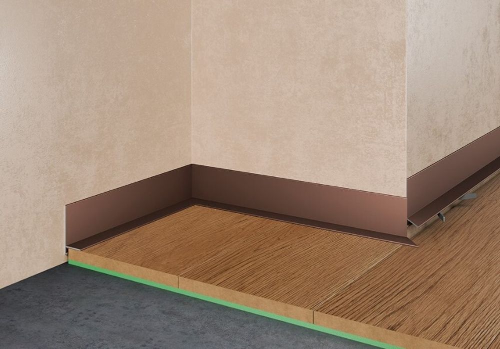 Щелевой плинтус Pro Design Mini L 601 коньяк, 2700x15,5x35 мм