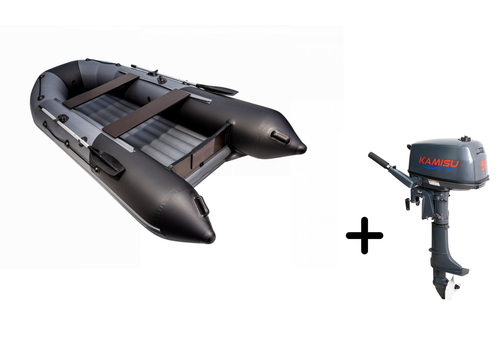Таймень NX 3600 НДНД PRO графит + KAMISU T 5 BMS (комплект лодка + мотор)