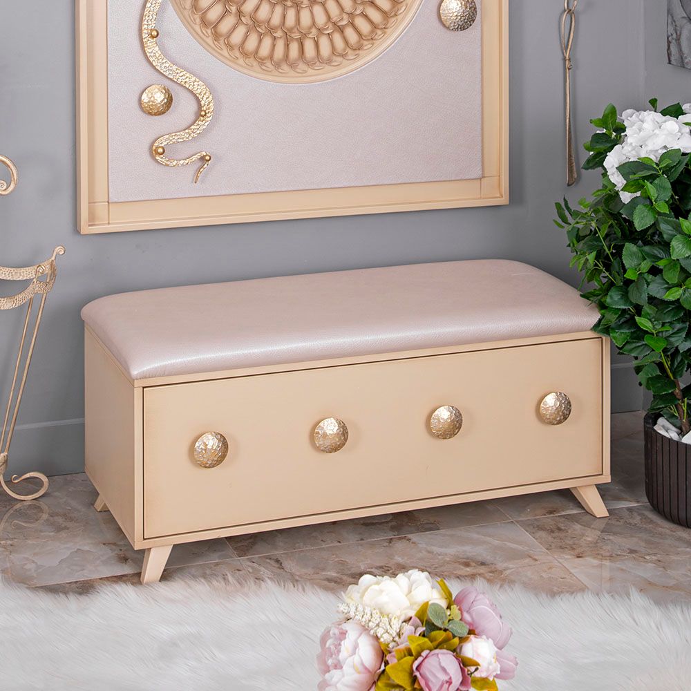 Банкетка Heri 2 Айвори Мраморное золото