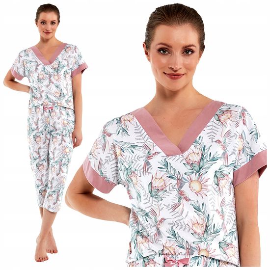 Пижама женская с коротким рукавом и бриджами Cornette 815/254