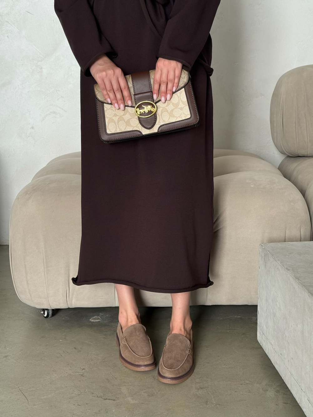 Лоферы из натуральной замши