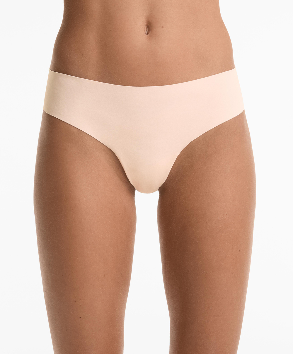 OYSHO Набор из пяти трусиков-бразильяно из полиамидной смеси, бежевый