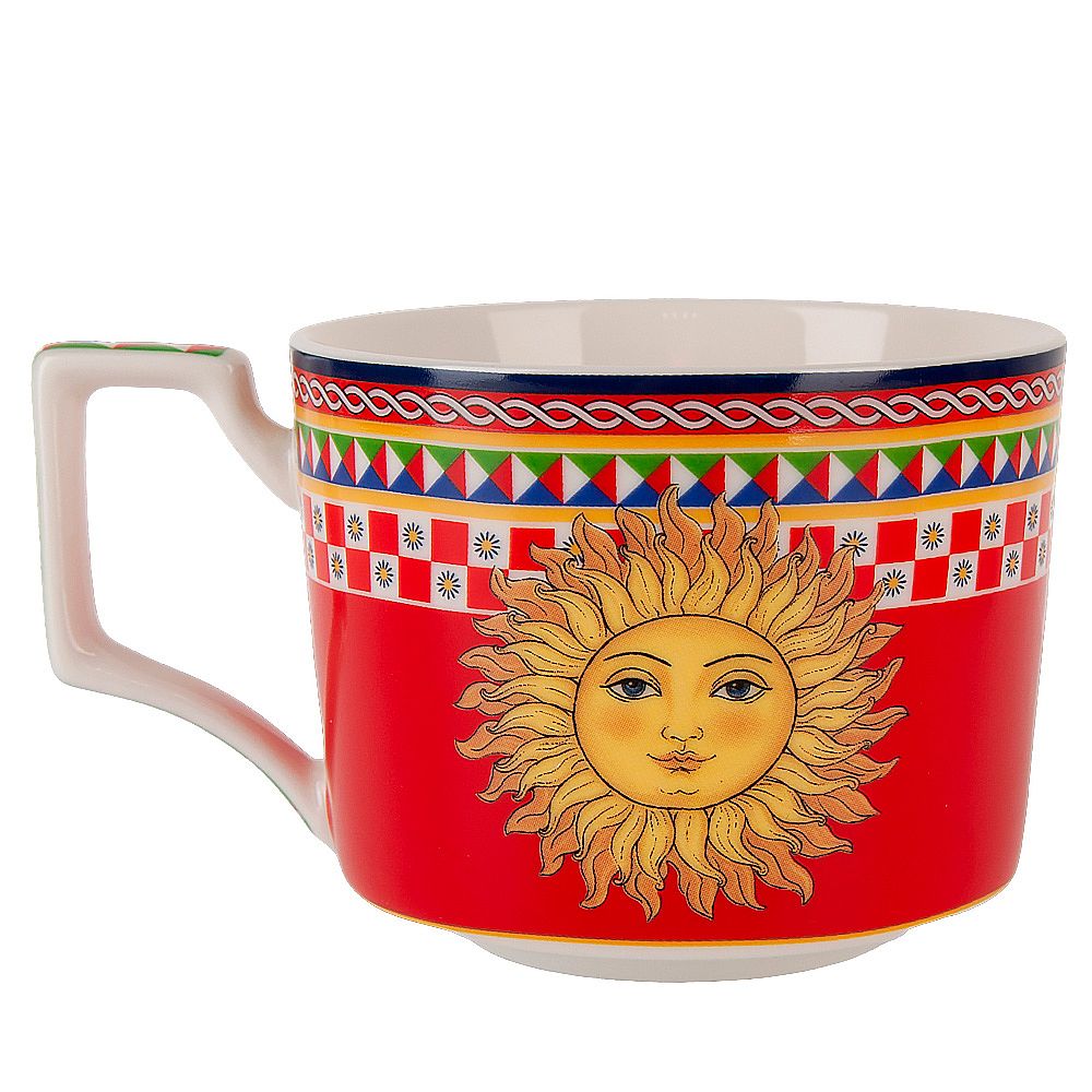 Чайный набор 12пр. "Sicilia Sole" (6 персон) v=220мл (фарфор) (подарочная упаковка)