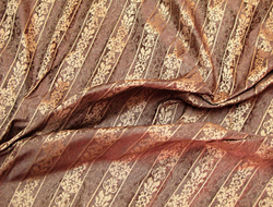 Жаккард Эстель полоса коричневый