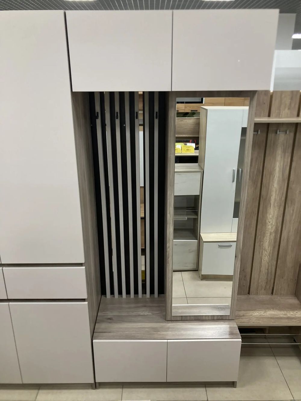 Прихожая Багира ПР-03 дуб смоки/кашемир