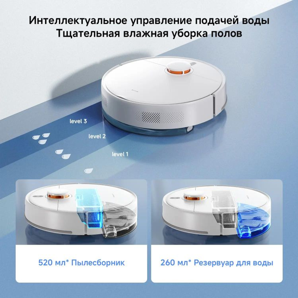 Робот-пылесос Xiaomi S40C EU, 55Вт, белый/белый [bhr9664eu]