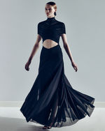 Платье из сетки черное