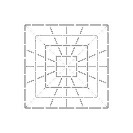 Шаблон для стежки "Мишень" квадратная (арт. T40)