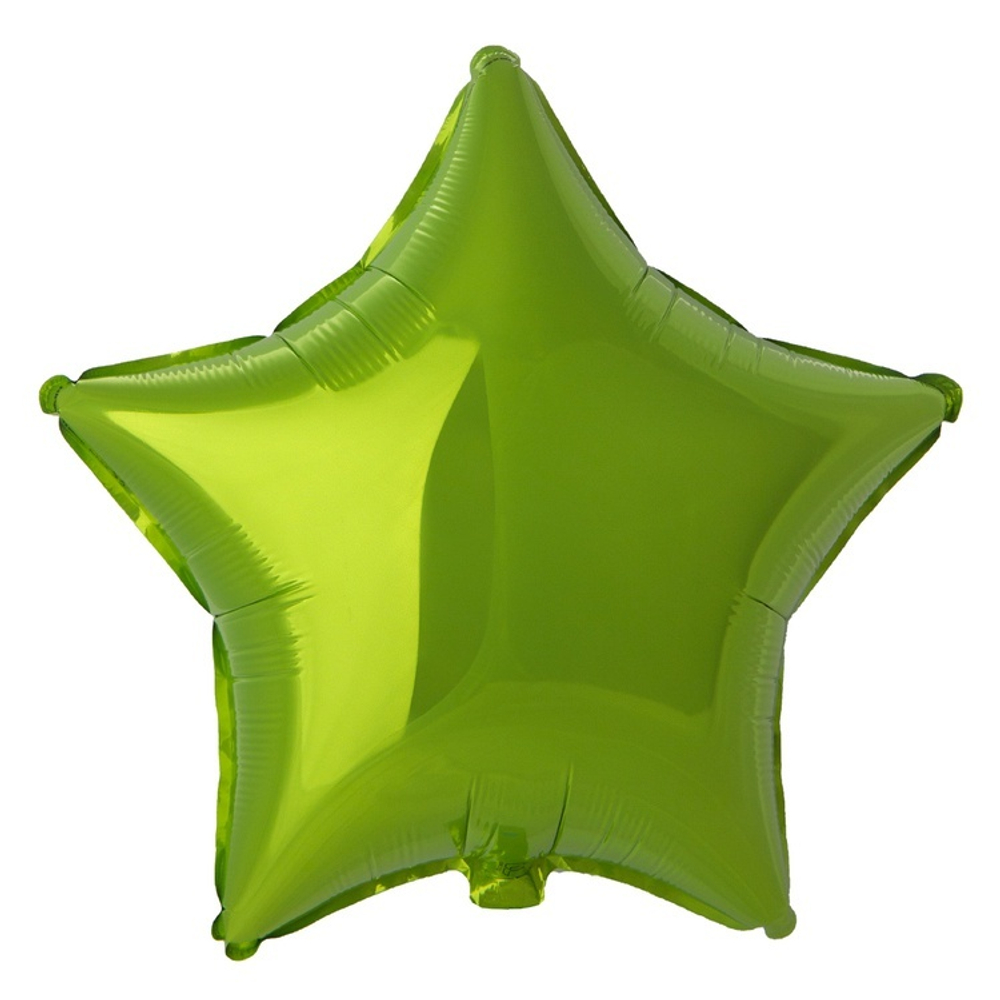 Фольгированная фигура, звезда, 18"/46СМ Металлик Lime Green