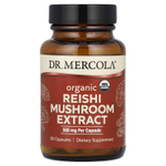 Dr. Mercola, органический экстракт грибов рейши, 30 капсул