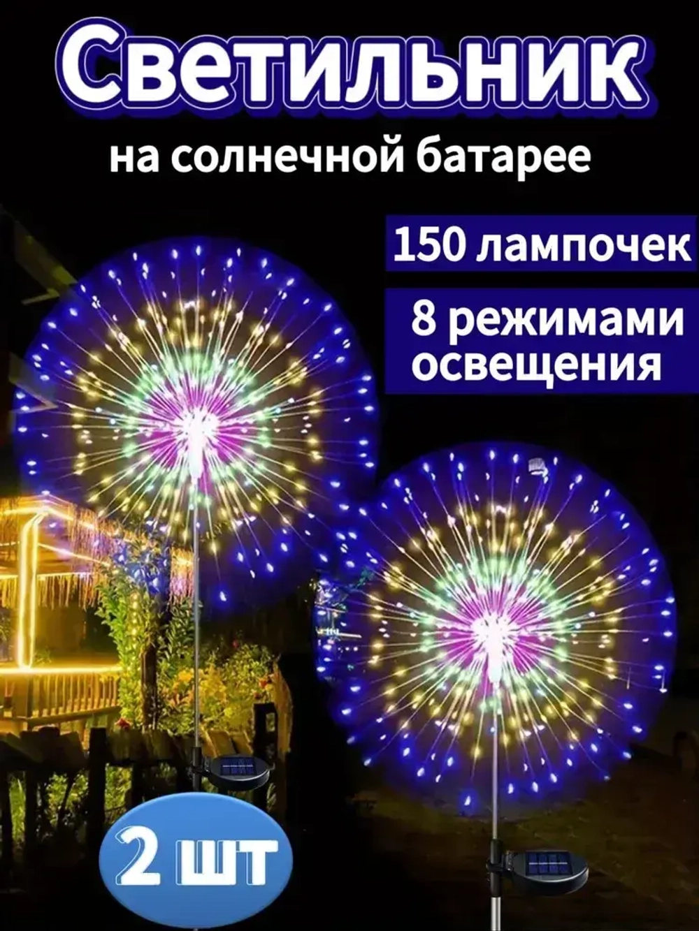 Уличный светильник, 1.2W, количество ламп:300шт, Пластик