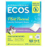 Earth Friendly Products, ECOS®, моющее средство для стирки на растительной основе, лаванда и ваниль, 50 шт.