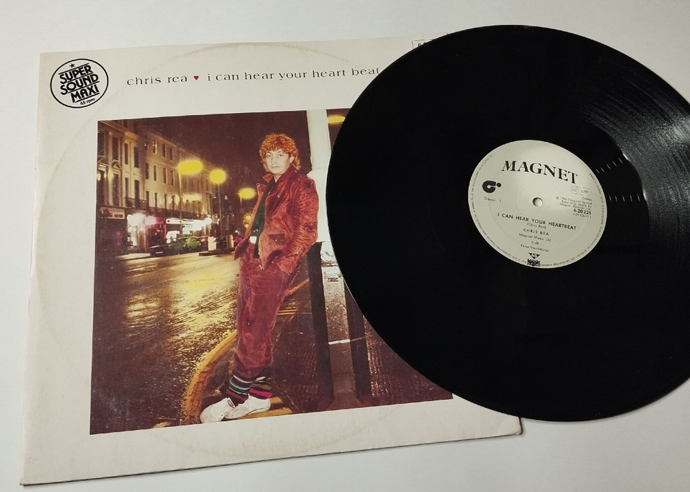 Винтажная виниловая пластинка LP Chris Rea I Can Hear Your Heart Beat (Special Extended Remix) (Germany 1983) Maxi Single 45 RPM