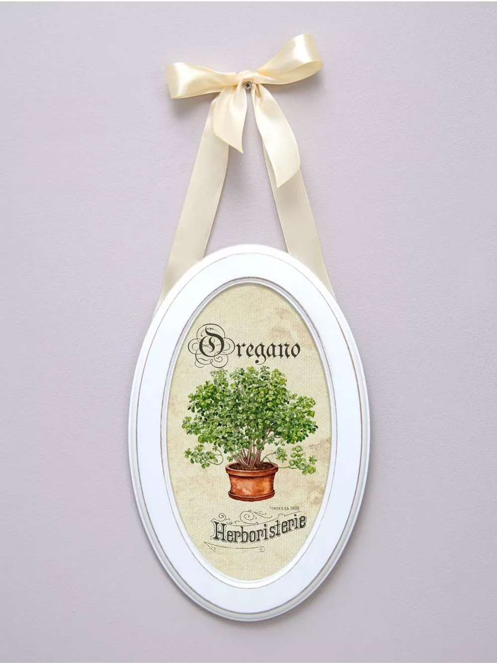 Панно на стену для интерьера в овальной раме набор 3 шт "Прованс" 28,5*18,5 см