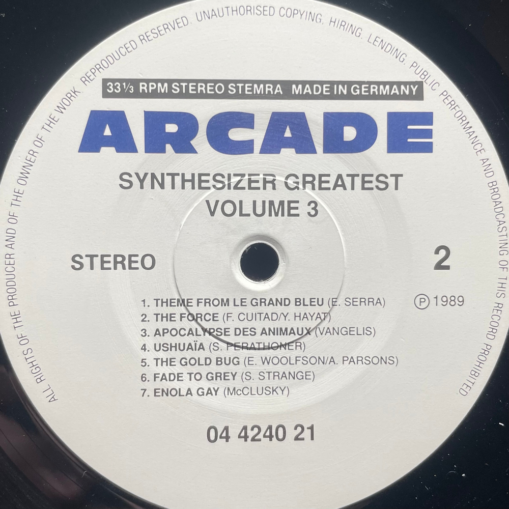 Ed Starink ‎– Synthesizer Greatest Volume 3 (Германия 1990г.)