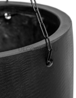 Кашпо TREEZ Effectory Black Stone Чаша большая подвесная Антрацит в-28 см, д-27 см 2/2 41.33-12-22-078-BLCK-27