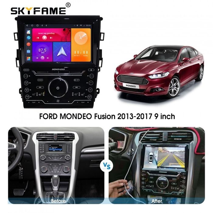 Магнитола для Ford Mondeo 5 2015-2018 - Kuberg SF-9205 QLed+2K, Android 12, Быстрая, CarPlay, 4G SIM-слот