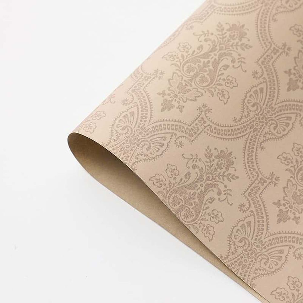 Пленка перламутр ОРНАМЕНТ 58см*10м ПЕСОЧНЫЙ