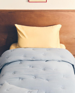 ZARA HOME ДЕТСКОЕ ХЛОПКОВОЕ ОДЕЯЛО, СИНИЙ